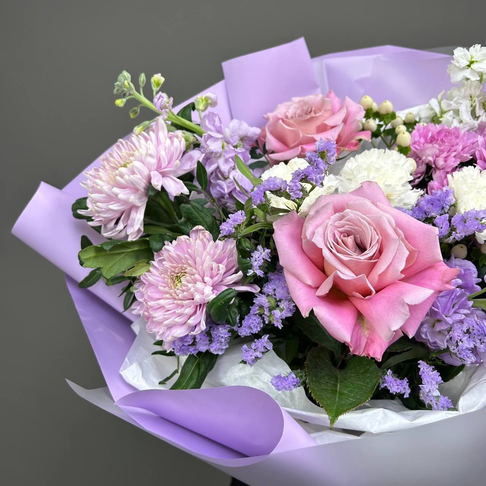 Букет «‎Простите, я проспал»‎ с аквабоксом и коробкой-пересноской