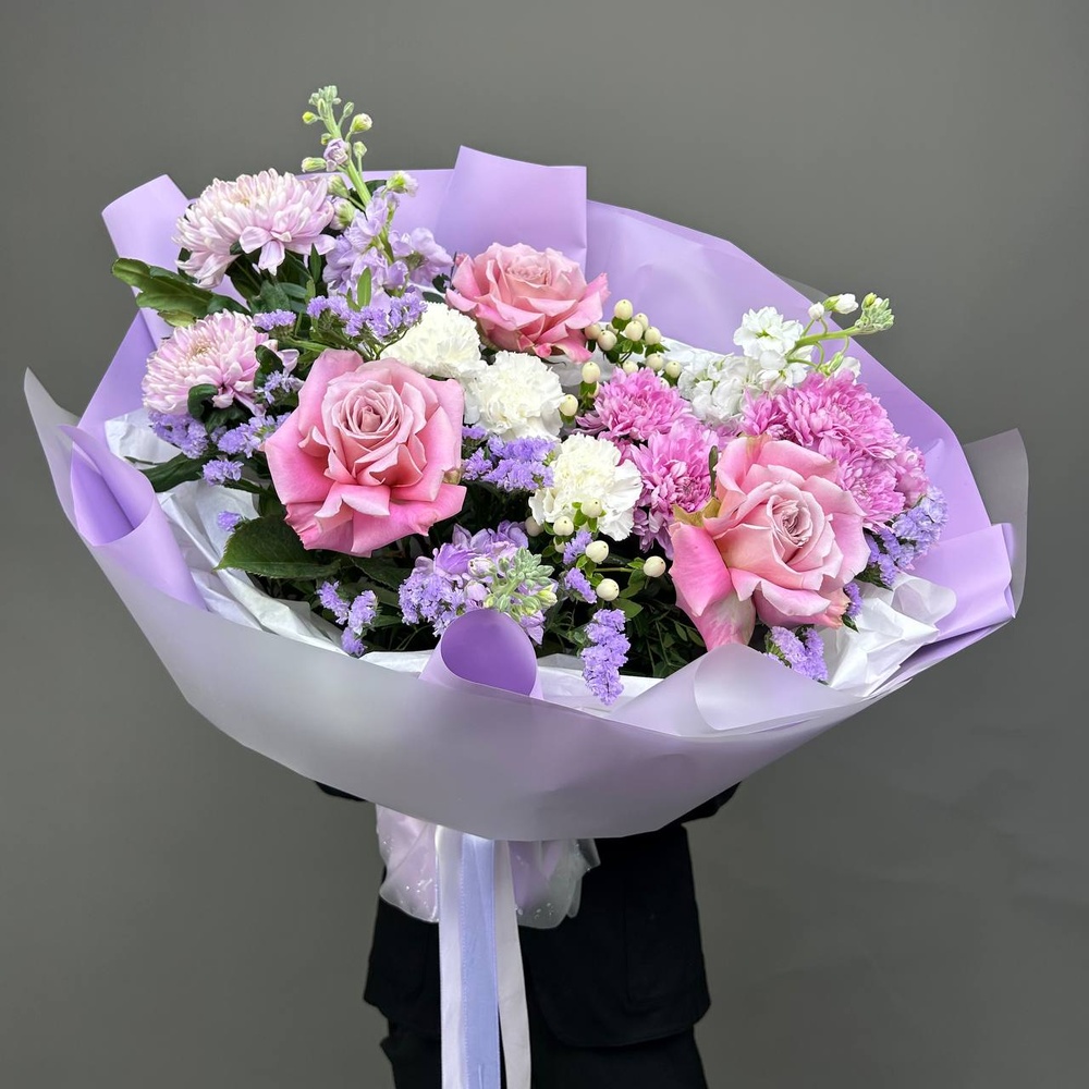 Букет «‎Простите, я проспал»‎ с аквабоксом и коробкой-пересноской