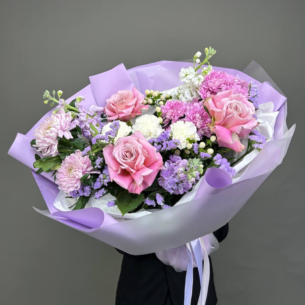 Букет «‎Простите, я проспал»‎ с аквабоксом и коробкой-пересноской