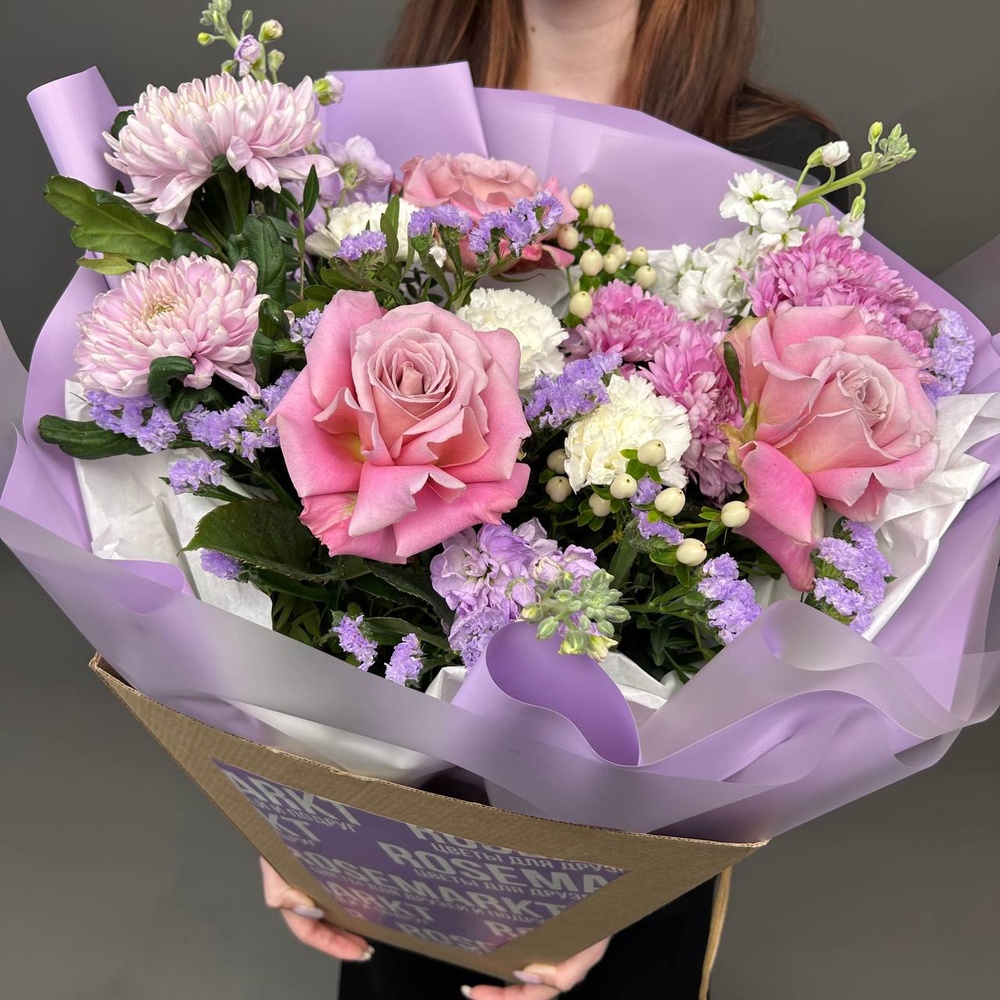 Букет «‎Простите, я проспал»‎ с аквабоксом и коробкой-пересноской