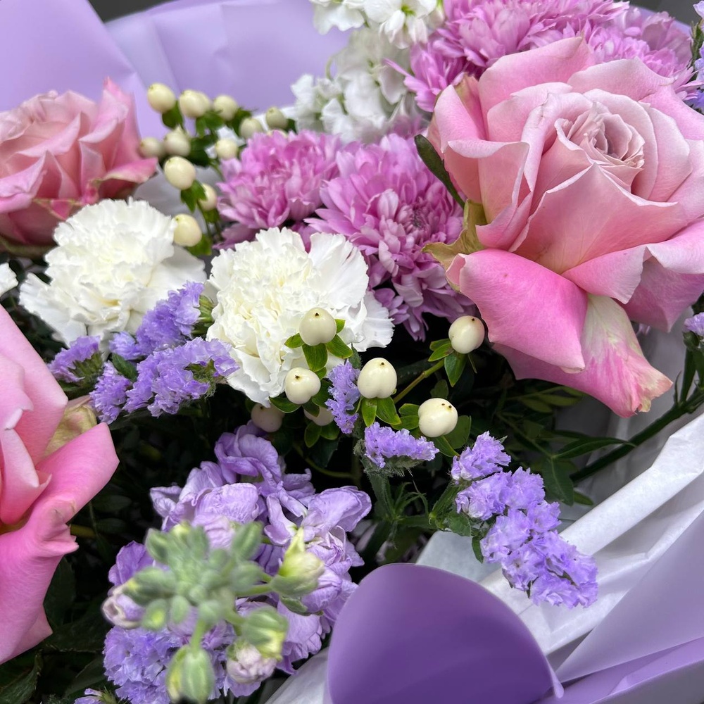 Букет «‎Простите, я проспал»‎ с аквабоксом и коробкой-пересноской