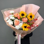 Букет «‎Просто допса»‎ с аквабоксом и коробкой-пересноской - Фотография 12