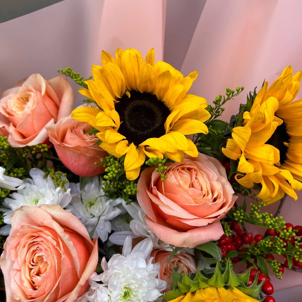 Букет «‎Просто допса»‎ с аквабоксом и коробкой-пересноской