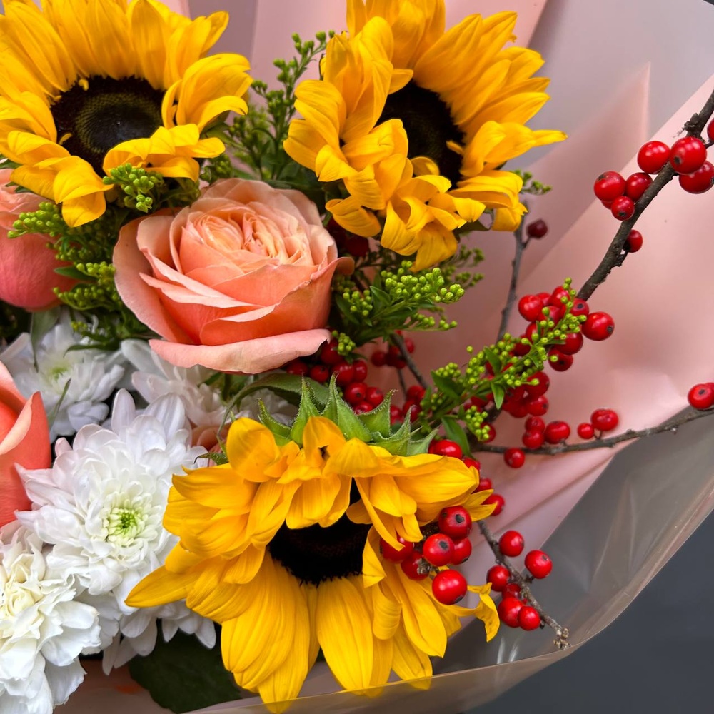 Букет «‎Просто допса»‎ с аквабоксом и коробкой-пересноской