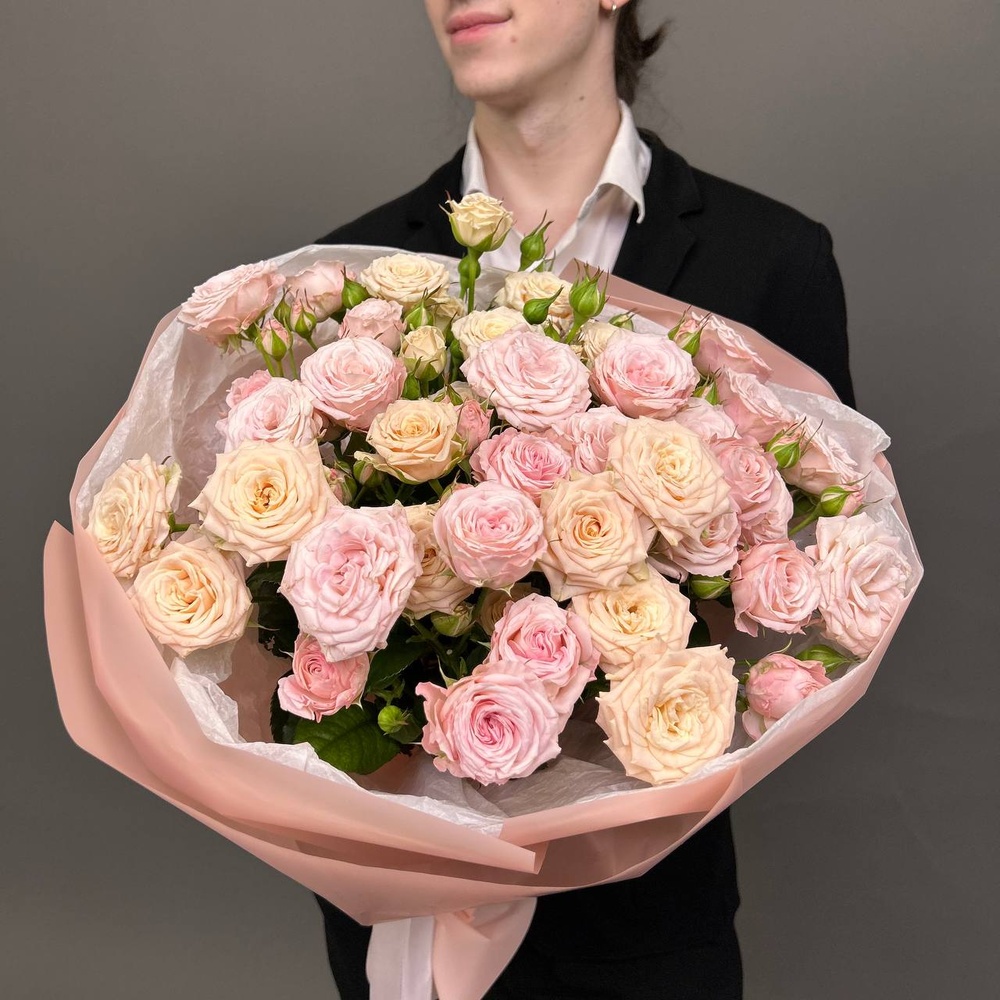 Прыжок в любовь: микс из кустовых роз