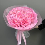 Просто розовый букет в стильной упаковке + аквабокс и коробка-переноска - Фотография 10