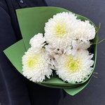 Вайт Грин: стойкие хризантемы и альстромерия  - Фотография 3