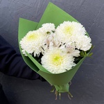 Вайт Грин: стойкие хризантемы и альстромерия  - Фотография 4