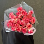 Розовые розы с большим бутоном. 25 шт НЕДОРОГО - Фотография 4