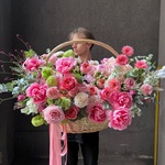Большая корзина с пионами и пионовидными розами, орхидеями, гортензиями и каллами в Санкт-Петербурге - Фотография 2 Большая корзина с пионами и пионовидными розами, орхидеями, гортензиями и каллами в Санкт-Петербурге - Фотография 2