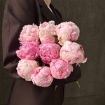 Свежих 9 розовых пионов под ленту  - Фотография 2