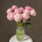 Свежих 11 розовых пионов под ленту  - Фотография 4