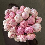 Свежих 25 розовых пионов под ленту  - Фотография 2