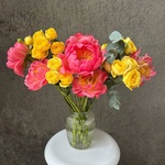 Корал-Спрингс: коралловые пионы и кустовая роза - Фотография 8