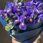 Конечно, Вася! Букет ирисов в упаковке - Фотография 6