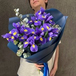 Конечно, Вася! Букет ирисов в упаковке - Фотография 9