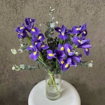 Конечно, Вася! Букет ирисов в упаковке - Фотография 4