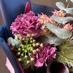 Бао: букет в корейском стиле с каллами и эрингиумом - Фотография 8