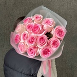 Пинк Муд: букет из 15 розовых роз - Фотография 5 Пинк Муд: букет из 15 розовых роз - Фотография 5