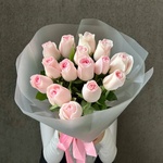 Фламенко: букет из кенийской розы 40 см, 15 цветков - Фотография 1