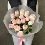 Фламенко: букет из кенийской розы 40 см, 15 цветков - Фотография 10