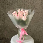 Фламенко: букет из кенийской розы 40 см, 15 цветков - Фотография 11