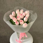 Фламенко: букет из кенийской розы 40 см, 15 цветков - Фотография 8