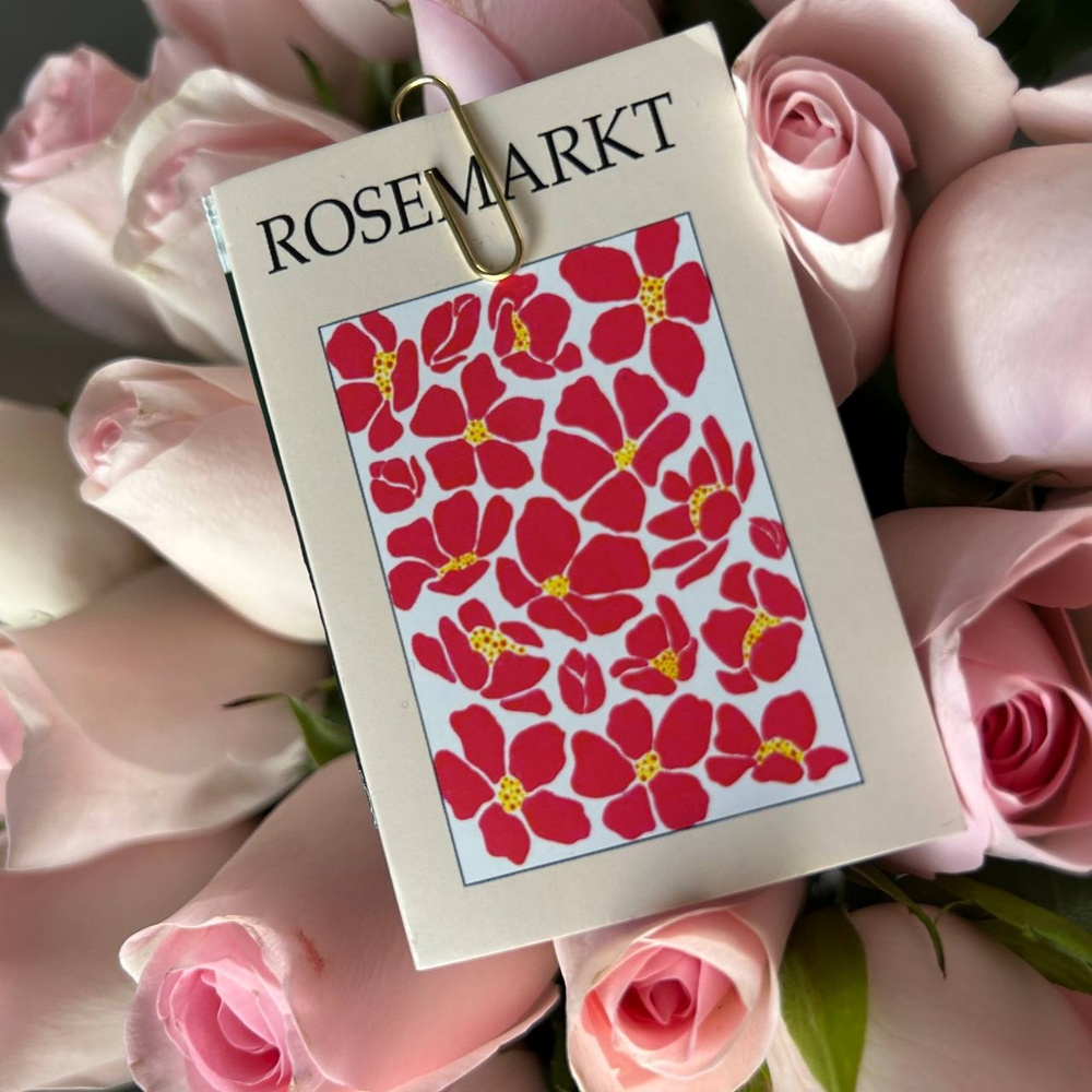 Фламенко: букет из кенийской розы 40 см, 25 цветков