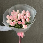 Фламенко: букет из кенийской розы 40 см, 25 цветков - Фотография 9