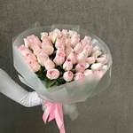 Фламенко: букет из кенийской розы 40 см, 51 цветок - Фотография 7