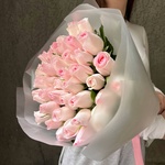 Фламенко: букет из кенийской розы 40 см, 51 цветок - Фотография 13