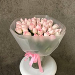 Фламенко: букет из кенийской розы 40 см, 51 цветок - Фотография 11