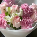 Цветочки для дочки: букет в розовых оттенках - Фотография 6