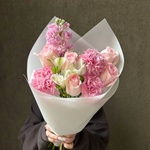 Цветочки для дочки: букет в розовых оттенках - Фотография 1