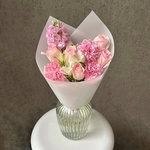 Цветочки для дочки: букет в розовых оттенках - Фотография 10