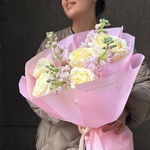 Авторский букет: розовый жемчуг - Фотография 2