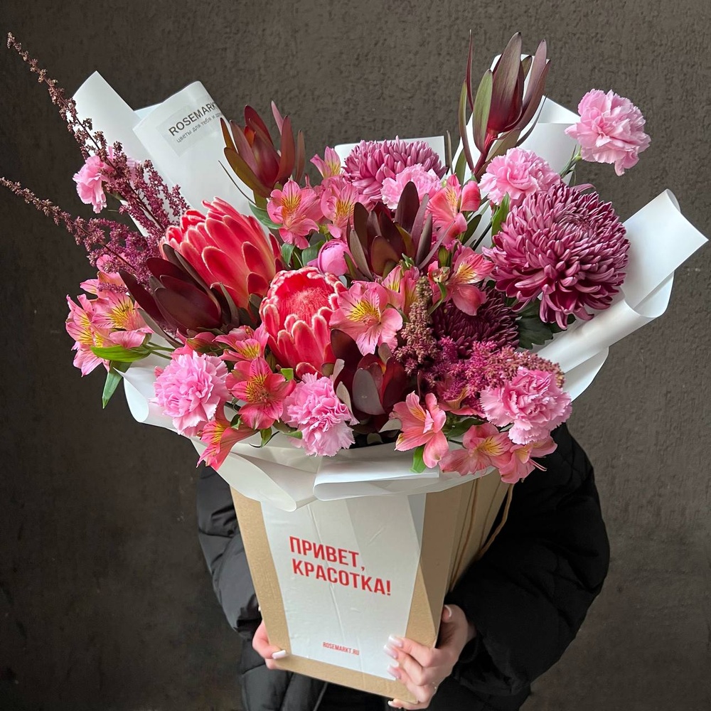 Президентский подарок: авторский букет с африканской розой