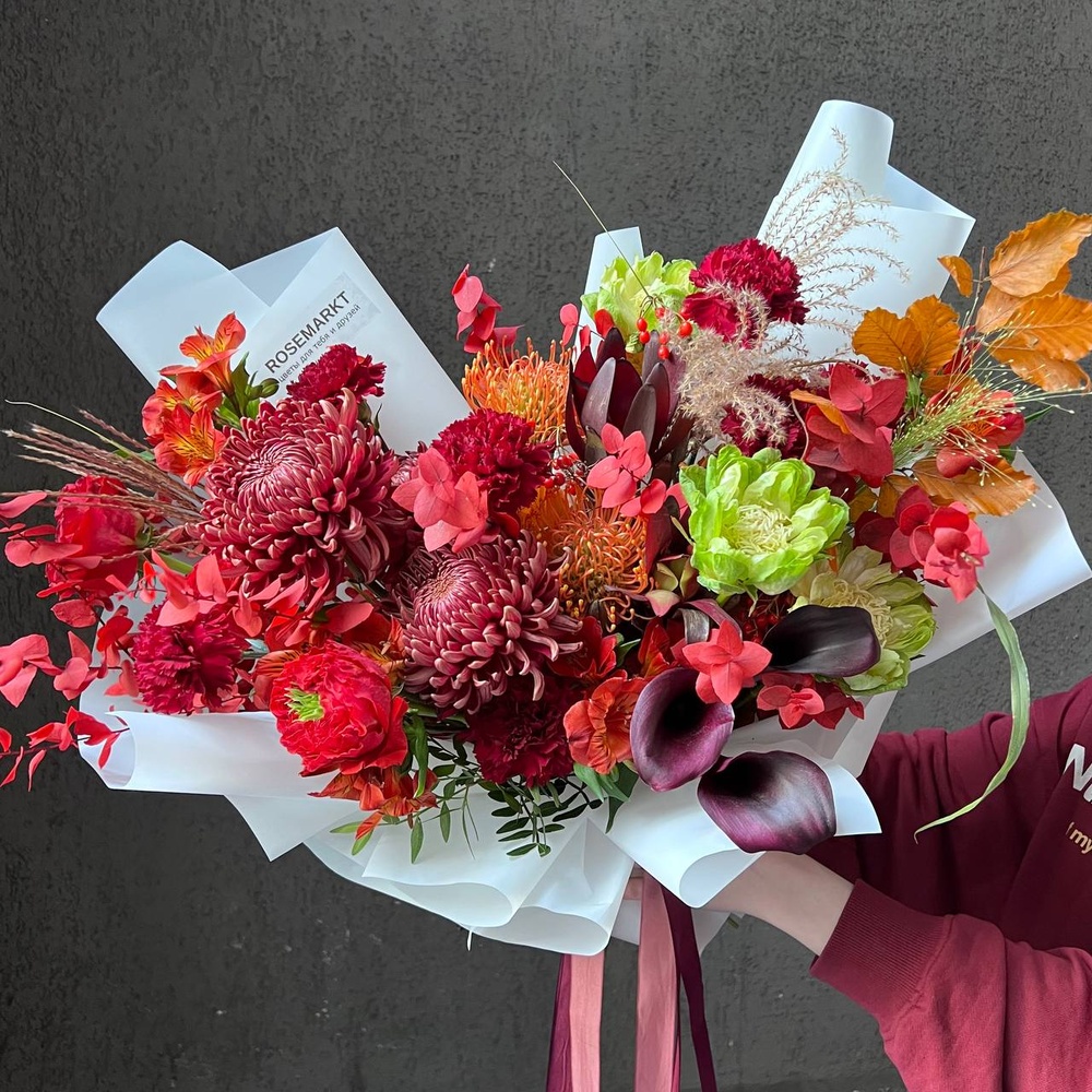 Золотое сечение: вип-букет в осенней гамме