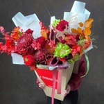 Золотое сечение: вип-букет в осенней гамме - Фотография 4