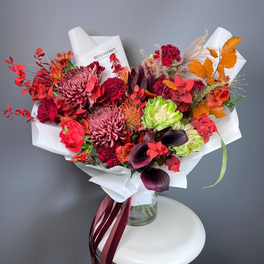 Золотое сечение: вип-букет в осенней гамме