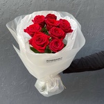 Цветы 9 красных роз с доставкой по СПб от Розмаркта - Фотография 4