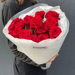 Цветы 15 красных роз с доставкой по СПб от Розмаркта - Фотография 6