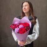 Цветы, альстромерия, розы и диантусы с доставкой в СПб от Розмаркта - Фотография 4