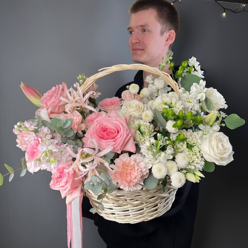 Баскета: корзина с цветами за 24790