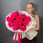 Феличита: 15 розовых роз - Фотография 1