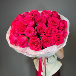 Букет «Феличита: 25 розовых роз» Букет «Феличита: 25 розовых роз»