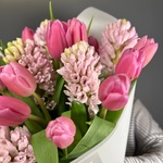 Мармелад: букет с тюльпанами и гиацинтами - Фотография 8