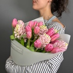 Мармелад: букет с тюльпанами и гиацинтами - Фотография 4