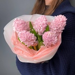 Авторский букет «Неразлучники» с розовым гиацинтом - Фотография 3