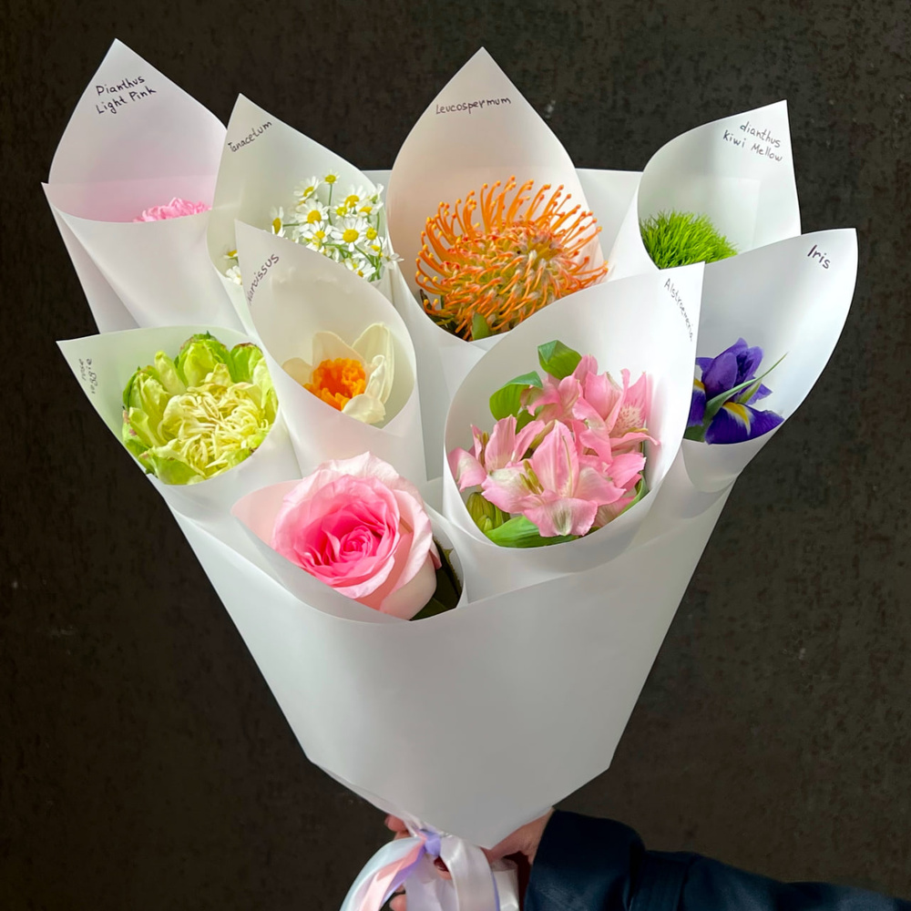 Дофаминовый букет в корейском стиле, размер S